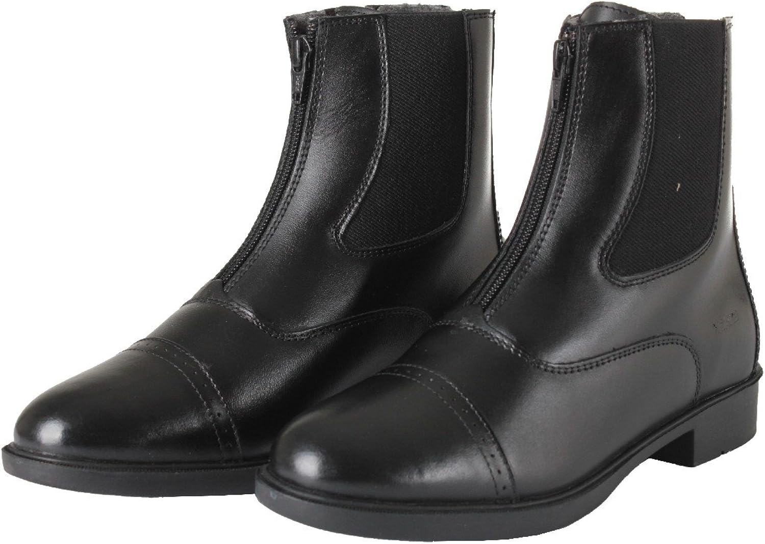 Horka Equestrian Ladies Men Leather Natural Jodhpur Front Zip Horse