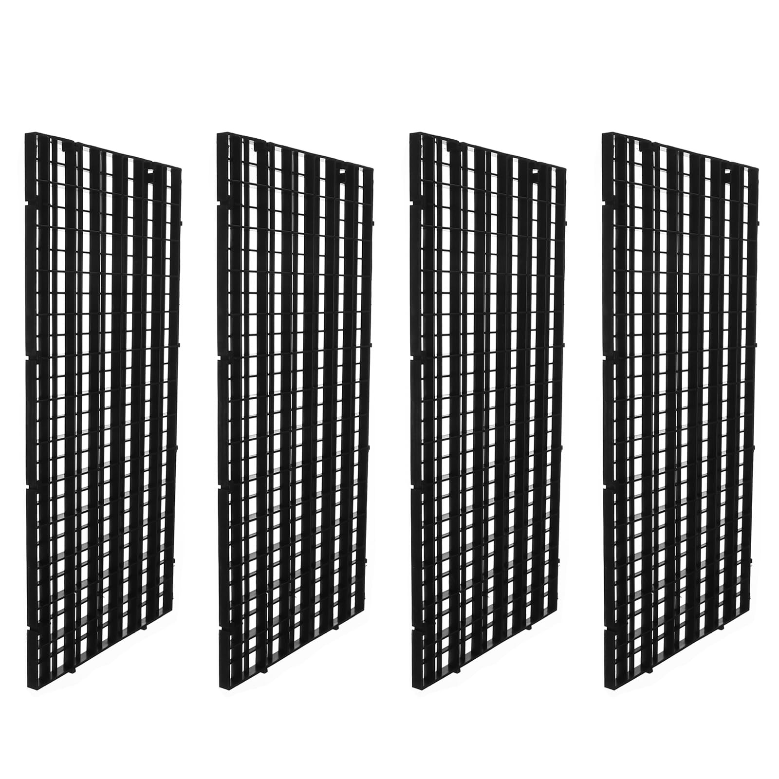 CCCYMM 4 Pcs Grid Divider Tray Egg Crate Louvre Aquarium Fish Tank Bottom Isolation,Black