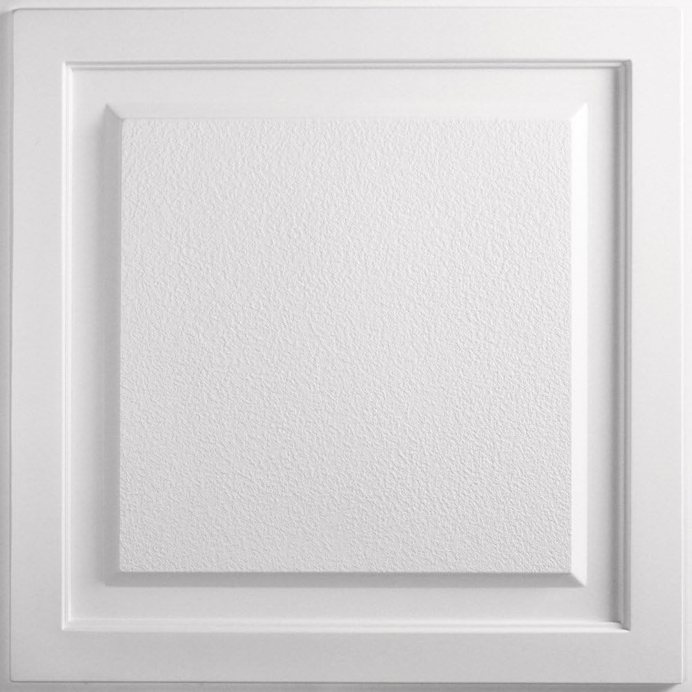 uDecor Element Lay-in or Glue Up Ceiling Tile, White (10 Piece)