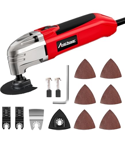 Outil Multifonction WORX WX686 250W - Coffret Avec 19 Accessoires - Pour Coupe, Ponçage, Grattage