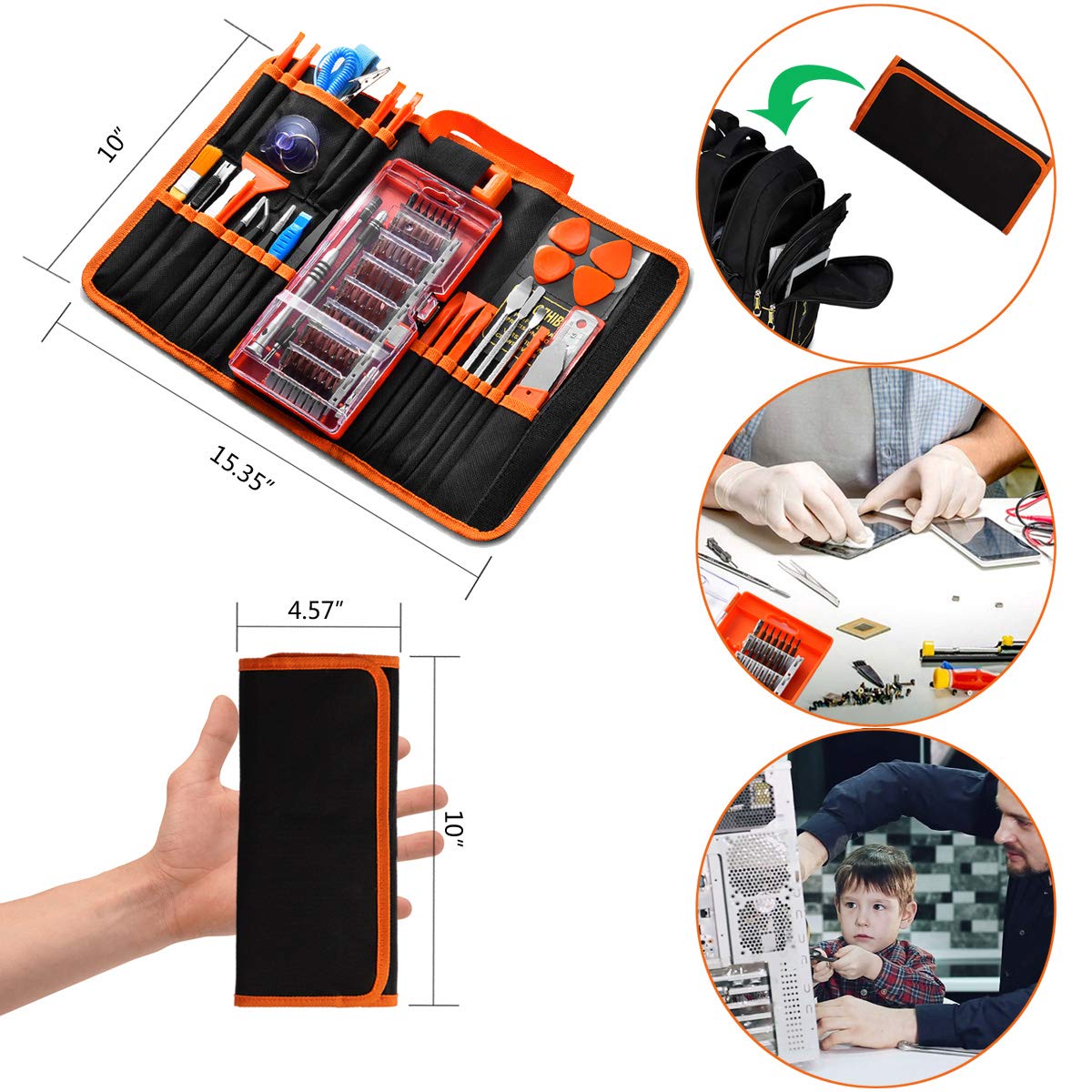 90 pcs Repair Tool Kits,Screwdriver Set for Phones Computers Pads Electronics