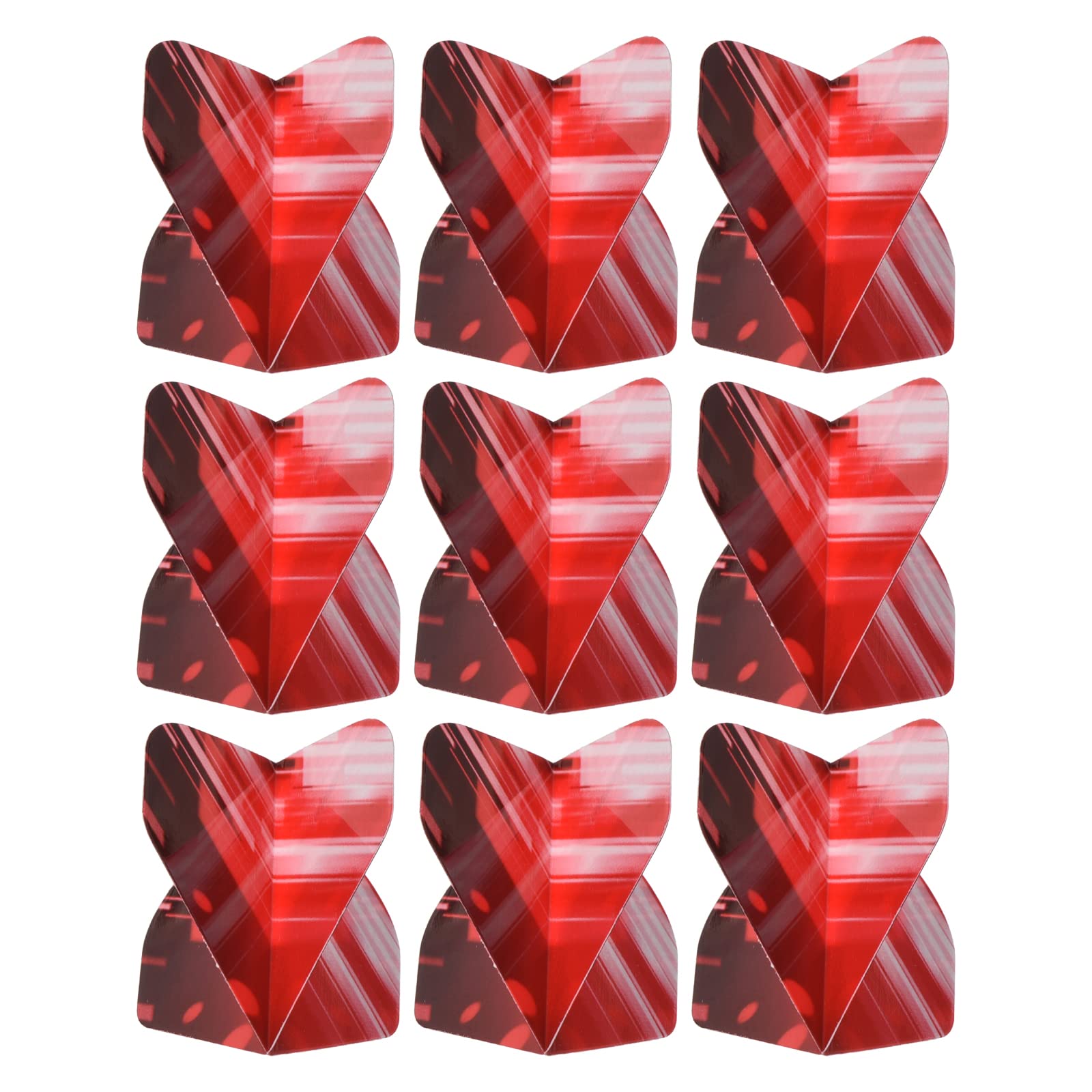 PATIKIL Dart Flights, 9 Pack PET Standard Darts Accessories Replacement Parts for Soft Tip Steel Tip, Thick Stripe Style, Black, Red