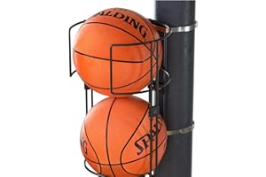 J JACKCUBE DESIGN Sturdy Metal Vertical Ball Storage Rack Standing Ball Holder Organizing Display Wall or Pole Mounted for 2 Ball Storage Rack - MK735A