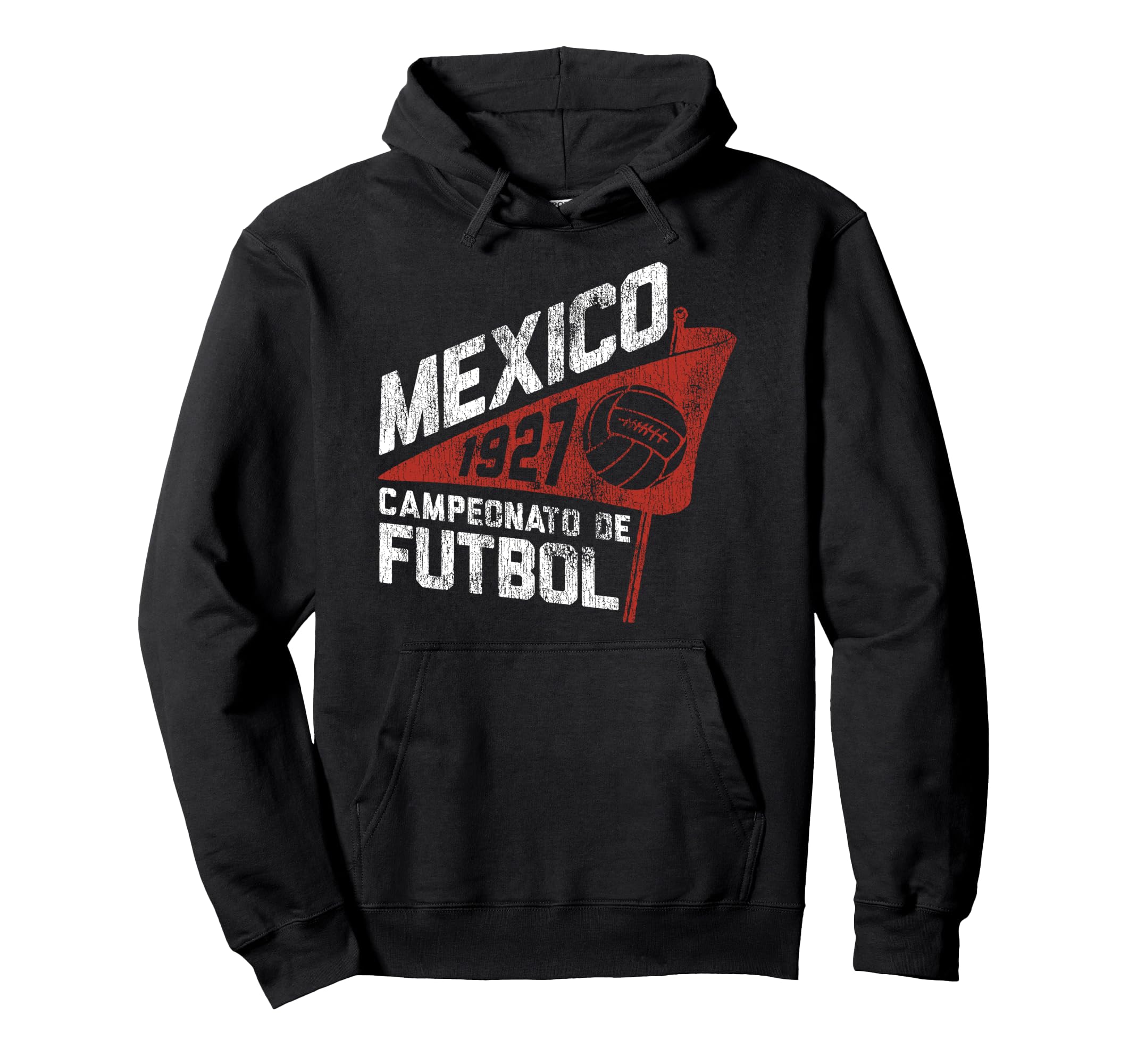 1927 Mexican Campeonato De Futbol Pennant Pullover Hoodie