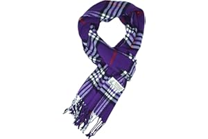 Glory Max Unisex Classic Tartan Plaid Winter Scarf Soft Cashmere Feel 72"x12"