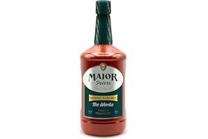 MAJOR PETER'S Major Peters' Premium, Full Body Bloody Mary Mix, Only Add Spirits & Garnishes for Ideal Drink, The Works (59.2 Fl Ounce, Pack of 1)