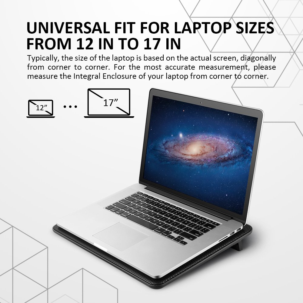 AVANTEK 17 Zoll Laptop Kühler Notebook Cooler Ständer Kühlpad Kühlmatte mit Dual 160mm Lüfter (40 x 29.2 x 3.8cm)