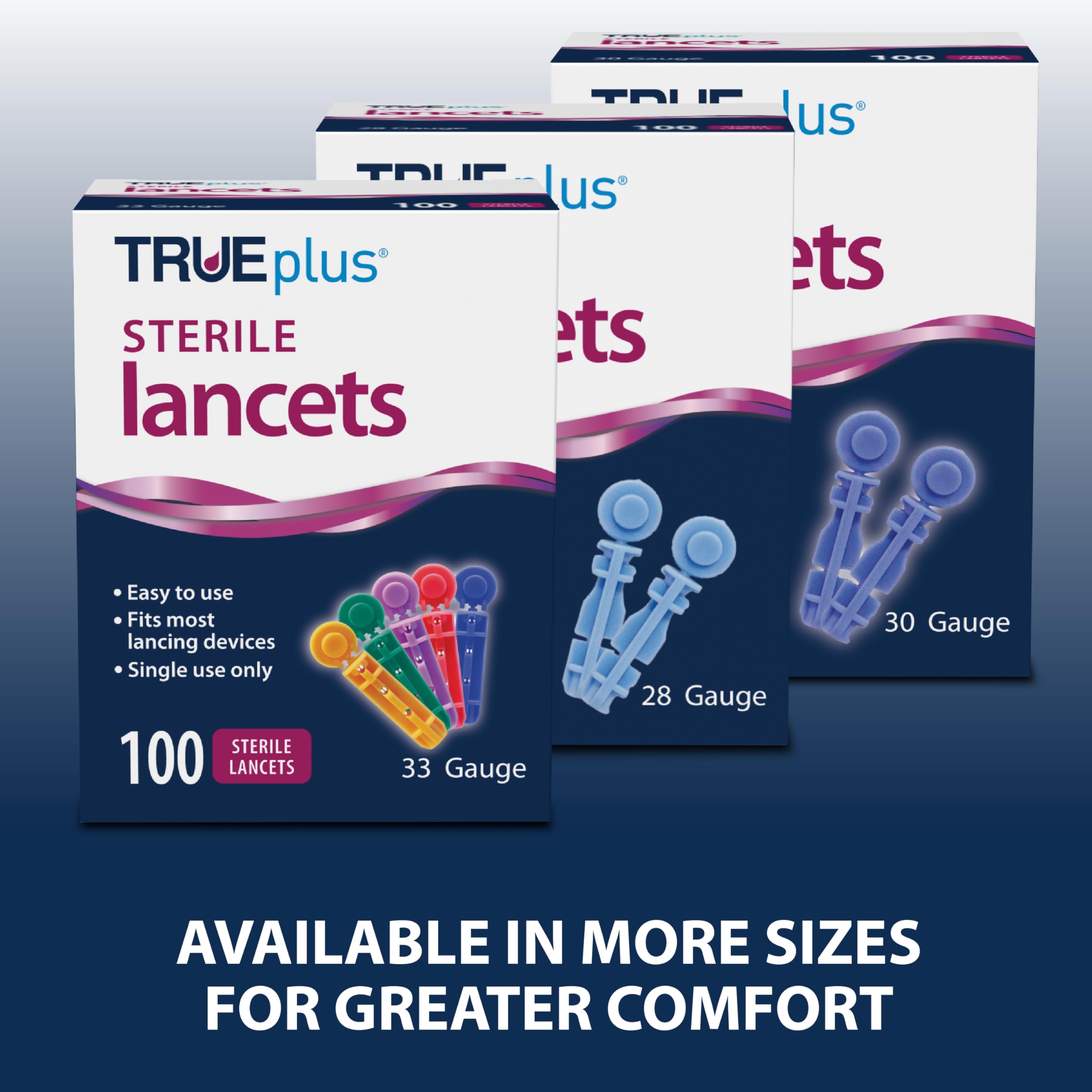 3 x 100ct 30g TRUEplus® Lancets + TRUEplus® Log Book