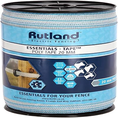 Kerbl Rutland Essentials Poly Tape 20mm 200m White/Blue
