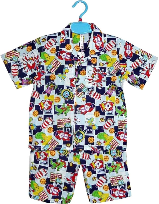 Amazon 妖怪ウォッチ 男児半袖パジャマ キャラクター 16年夏 最新柄 男児パジャマ キャラクターパジャマ 妖怪ウォッチキャラクター 子供パジャマ 130cm パジャマ 通販