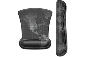 ITNRSIIET Mouse Pad Wrist Support Keyboard Wrist Rest Pad Ergonomic Mousepad Non-Slip Memory Foam Keyboard Pad Easy Typing Pa