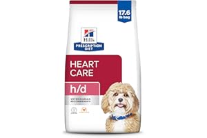 Hill's Prescription Diet h/d Heart Care Chicken Flavor Dry Dog Food, Veterinary Diet, 17.6 lb. Bag