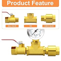 GASHER 2PCS Brass Check Valve DN15 1/2" Female and