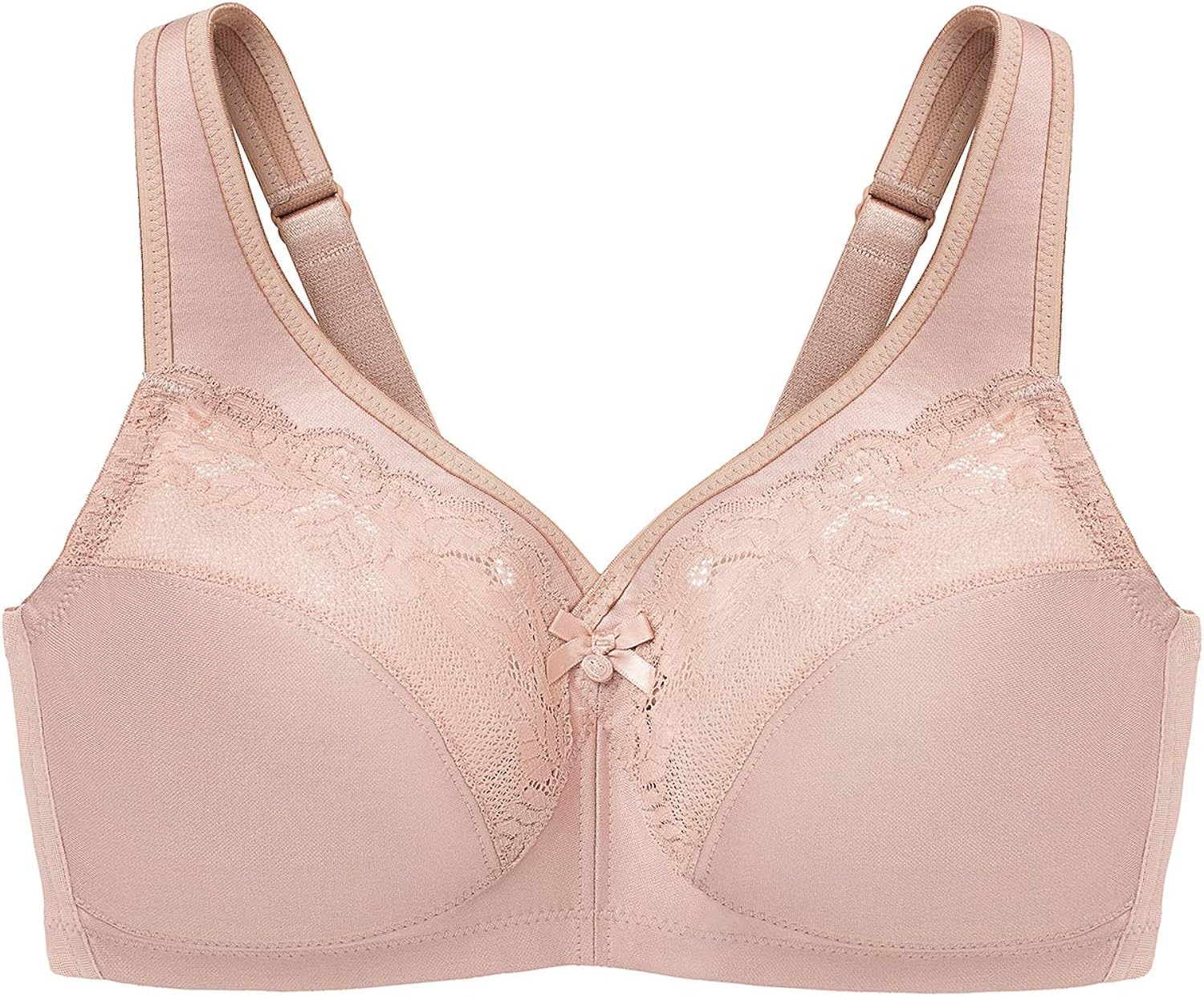 Glamorise Women's Full Figure Wirefree Minimizer Support Bra #1003 at  Women’s Clothing store: Minimizer Bras