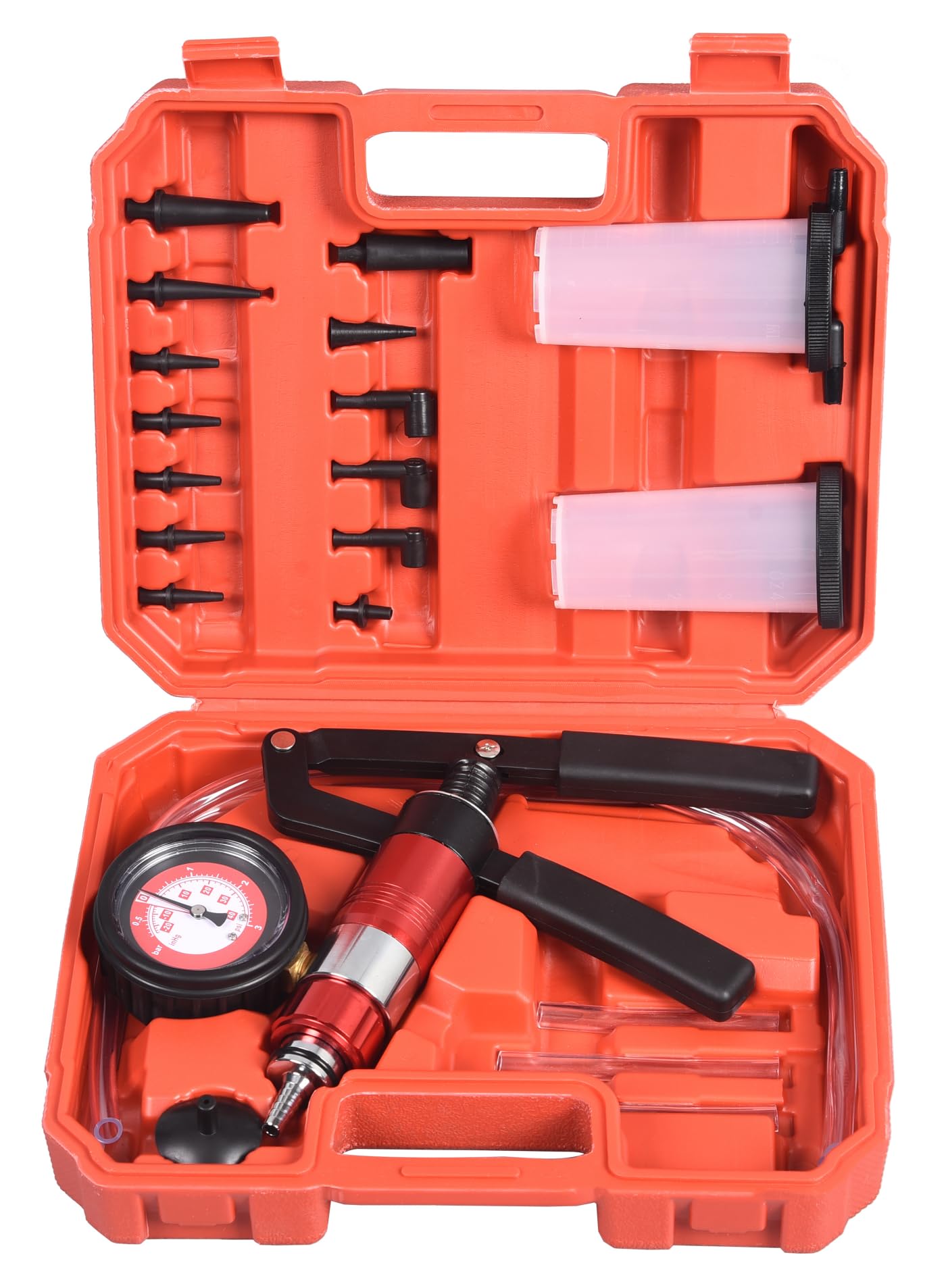 Photo 1 of DHA 2 in 1 Brake Bleeder Kit Hand Held Vacuum Pump Pressure Tester, One Man Dual Vacuum and Pressure Tester Hand Pump Brake Bleeding Kit, Manual Brake System Clutch Fluid Tool for Car Motorcycle