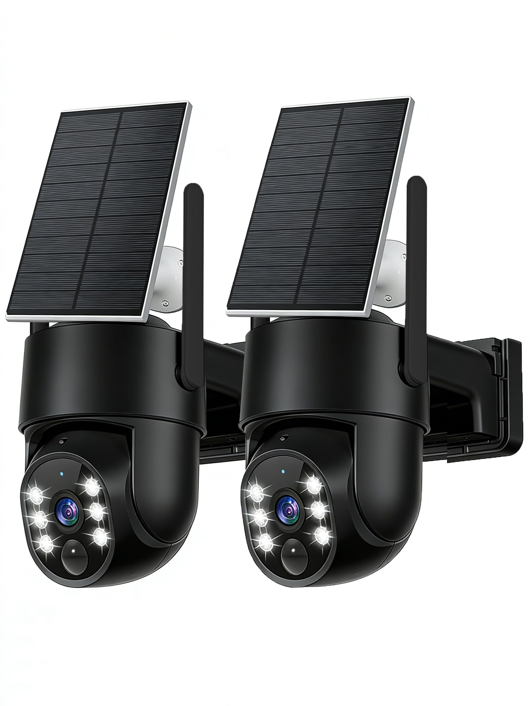 Photo 1 of 2K Security Cameras Wireless Outdoor, 5GHz WiFi Solar Camera Outdoor Wireless, Wire-free Installation, AI Detection, Two-way Audio, Mobile alerts, SD/Cloud Storage, Color Night Vision, 2 Packs