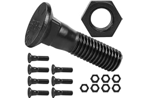 GLOWGEEK 8 Pack 5/8 Cutting Edge Plow Bolts & Nuts, 5/8'' x 2-1/4" Grader Blade Bolts for JCB Skid Steer Bucket, Tractor Bolt for Kubota, Loader Bolt for New Holland, Snow Plow Accessories, Dome Head Grade 8