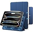 ESR for iPad Pro 13 Inch Case M4(2024), Powerful Magnetic Attachment, Slim Trifold Stand Case, Supports Pencil Pro and Pencil(USB-C), Auto Wake/Sleep, Durable Protection, Rebound Series, Navy Blue