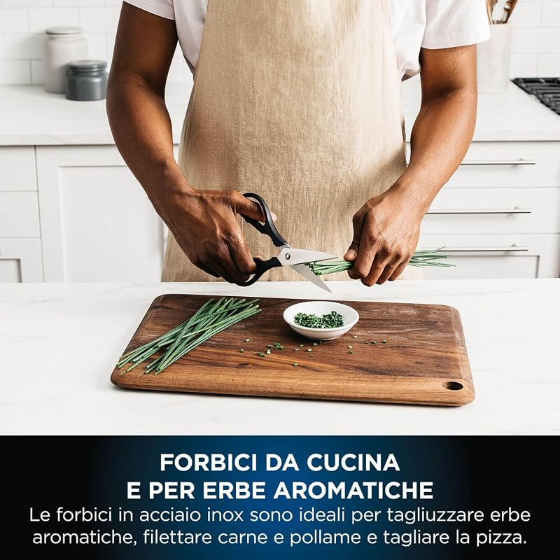 StaySharp, Set Coltelli da Cucina con Ceppo e Forbici, Acciao Inox
