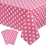 Kesfey 3 Packs Minnie Mouse Tablecloth 54 x 108