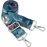 Silvery Buckles Wide Shoulder Strap Adjustable Replacement Belt Crossbody Canvas Bag Handbag