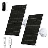 VUEBEE 7W Solar Panel for Arlo Essential 2K (2nd Gen), Essential XL & Spotlight Cameras, USB-C Solar Charger for 5V Battery Cameras, IP66 Waterproof, 360° Adjustable Mount, 9.8ft Cable, 2 Pack
