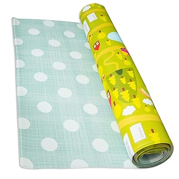 Flossy Memory Foam Floor Non-Toxic Non-Slip Reversible Waterproof; Pingko and Friends Gym Reversible Waterproof Kids Crawling Play Mat; Large Size; Multicolour