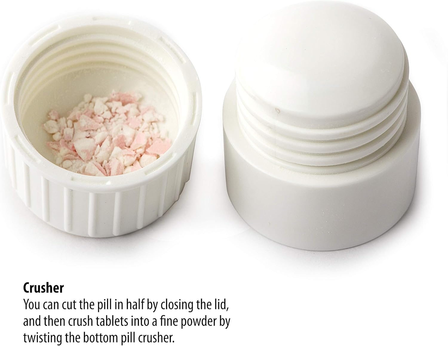 Pill Cutter, Crusher, Splitter, Pulverizer Ideal for Small Pills, Accurate Cut and Alignment, Ideal for Medication, Vitamin, Supplement, Perfect fot Travel, Ideal for Purse or Pocket BS0113J: Health & Personal Care