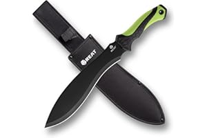 REAT Machete with Sheath,17-inch Full Tang 420 Stainless Steel Blade, Non-Silp Rubber Handle for Cutting Trees,Yard Work,Camping,Outdoor