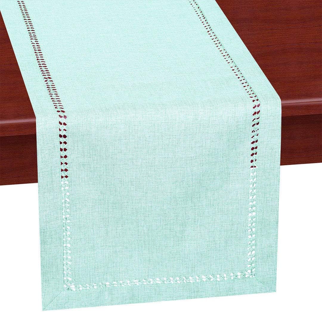 Best Aqua Table Runner 72 In., Napkins