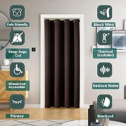ChrisDowa Blackout Door Curtains for Doorway
