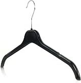 HANGERWORLD 20 Black Plastic Coat Hangers 43 cm for Knitwear Shirts view 2