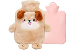 Hot Water Bottles,Soft Plush Animal Detachable Cover - Hot Water Pouch - for Family Friends Adults Men Women Home Indoor Offi