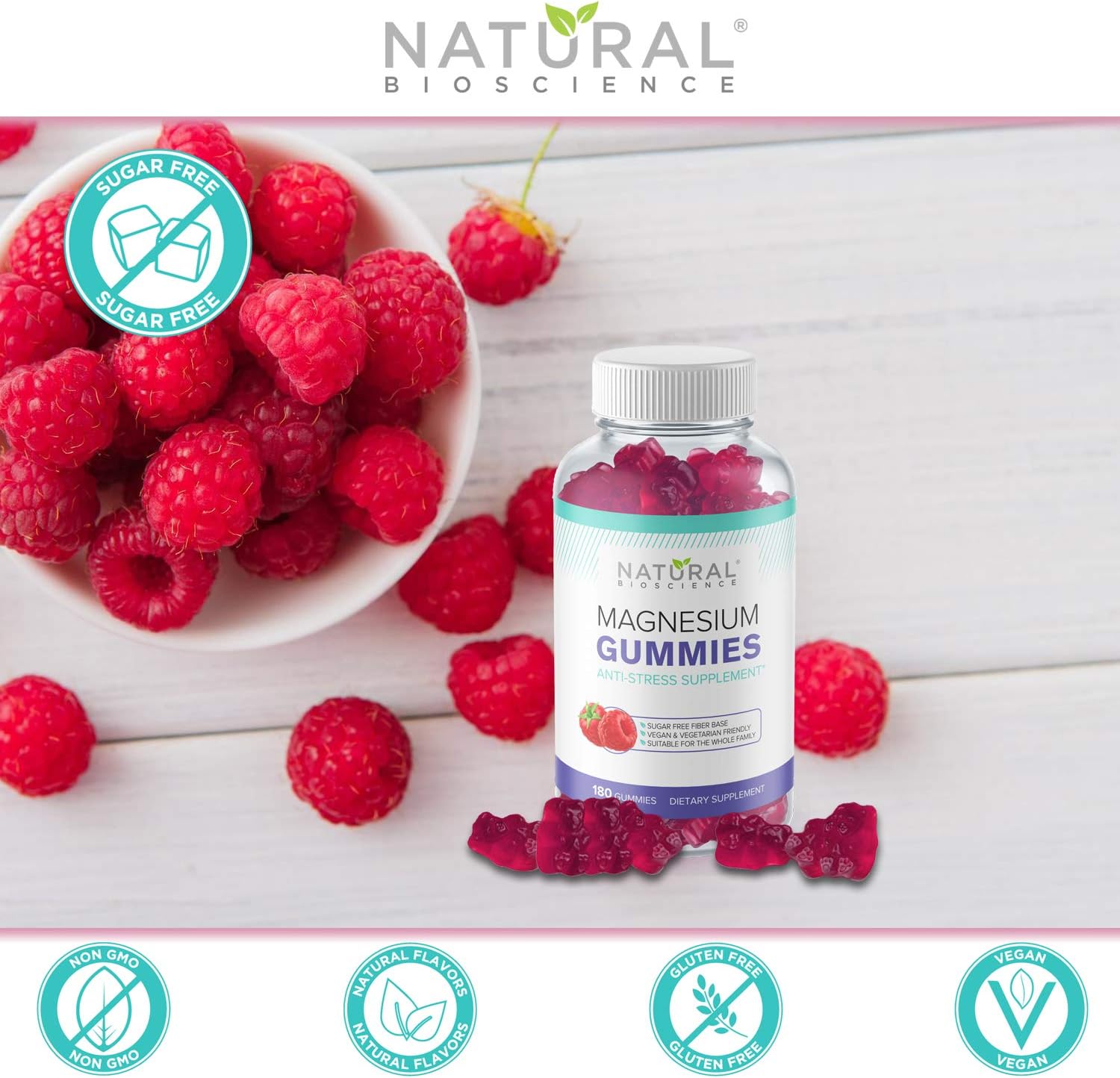 Natural BioScience Magnesium Citrate Gummies, 180 count (Pack of 1) - Image 5