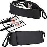 seashpea Hair Tools Travel Bag with Heat-Resistant Mat, Large Capacity Organizer for Curling Iron, Flat Iron, Blow Dryer & Hair Accessories, Portable Travel Case for Styling Tools (Midnight)