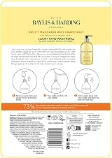 Baylis & Harding Sweet Mandarin & Grapefruit Hand Wash 1 Litre Refill Pack of 3 view 8
