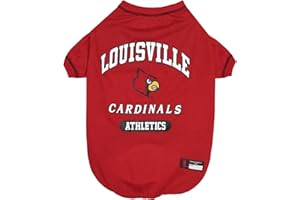 Pets First NCAA Louisville Cardinals Dog T-Shirt, Large