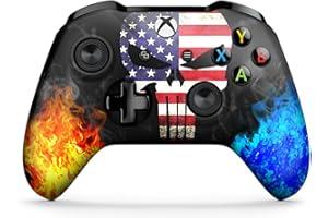 DreamController Ameriican Warrior Custom X-Box Controller Wireless Compatible With X-Box One/Series S S Proudly Customized In Usa With Permanent Hydro-Dip Printing (Not Just A Skin)