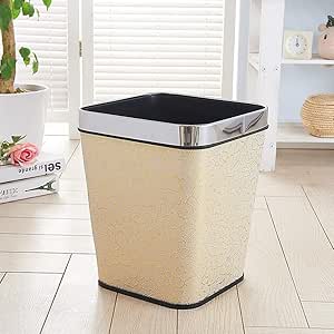 TRASH CAN Bote de Basura, Botes de Basura con Tapas Hogar Cuadrado Sin