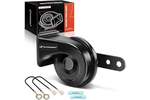 A-Premium Snail Horn High Universal Electric Horn - 12V 110dB - Compatible with most Passenger Cars, Commercial/Off-Road Vehicles, Gas Cars, Electric Cars, Motorcycles & Trucks, 80 mm