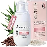 Zephta H-Regrow Hair Growth Spray – With Rice Water, Biotin, Aloe Vera, Caffeine, and Ginger – Hair Growth Product for Men and Women – For Thinning Scalp