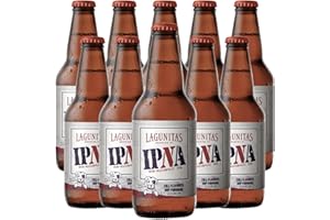 CHROMACAST Lagunitas IPNA 10 Pack Non-Alcoholic IPA Brew - Dealcoholized Craft Beer - 12oz Bottles - Citra, Mosaic, and CTZ hops sourced from Yakima Valley