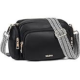Telena Crossbody Bags for Women Vegan Leather Purse Multi Pocket Camera Bag with Adjustable Shoulder Strap