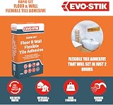 EVO-STIK Grey Tile Adhesive 20kg - Waterproof Floor Wall Interior Exterior view 3