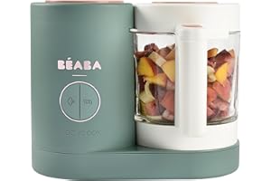 BÉABA BEABA Babycook Neo Baby Food Maker | Non-Toxic Glass & Stainless Steel | Trusted by Celebrity Moms | Sustainable Baby Food Processor | Global Leader | 34 Servings in 20 Mins