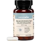 NatureWise Magnesium Glycinate 625mg, Sleep &amp; Muscle Support, 30 Capsules | 125mg Magnesium Glycinate Supplement - 2 Forms of Magnesium - Vegan &amp; Non-GMO - 30 Day Supply