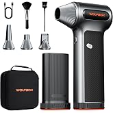 WOLFBOX MF200-2PK Compressed Air Duster, 2 Swappable Batteries &amp; Case | Electric Air Blower, Hurricane-Force Airflow, For PC, Car &amp; Home, High-Pressure Narrow Gap Cleaning, 24-Month Warranty