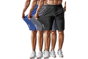 Hidkat Men's Athletic Shorts Lightweight Sport,Gym,Workout，Running Jogging Shorts Quick Dry with Zipper Pockets