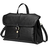 Kattee Leather Crossbody Purses for Women,Designer Women's Top-Handle Handbags,Flap Shoulder Bag with Adjustable Strap