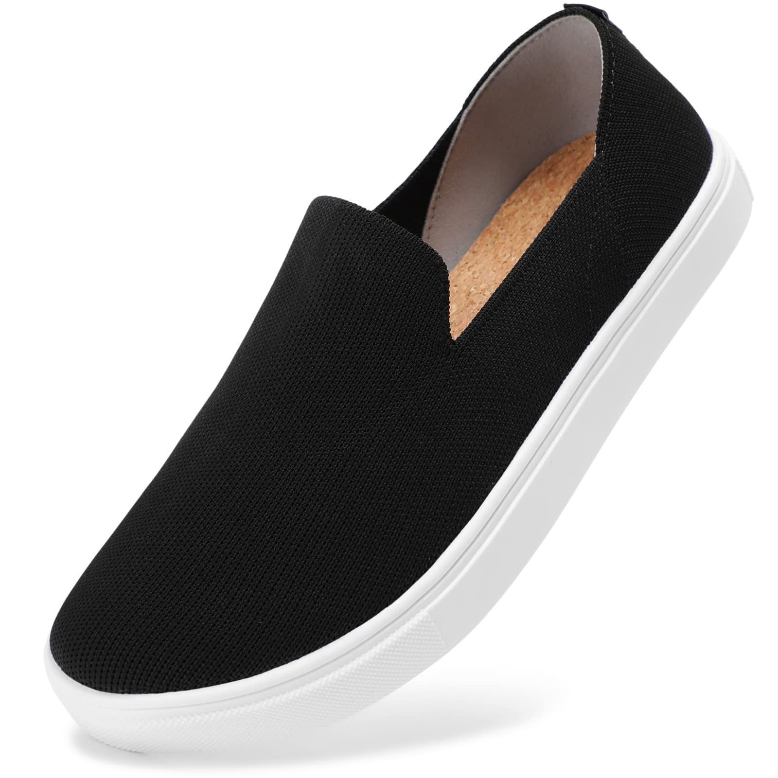 Photo 1 of (Black 8.5 US) STQ Slip on Shoes Women Fall Womens Slip on Sneakers Comfortable Business Casual Shoes Black 8.5 US